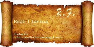 Redl Florina névjegykártya